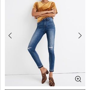 Madewell mid-rise skinny jeans Rip and Repair Edt
